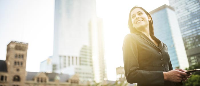 Woman Smiling in the City