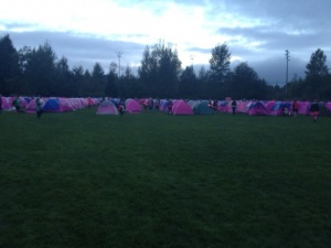 Komen Overnight Tents