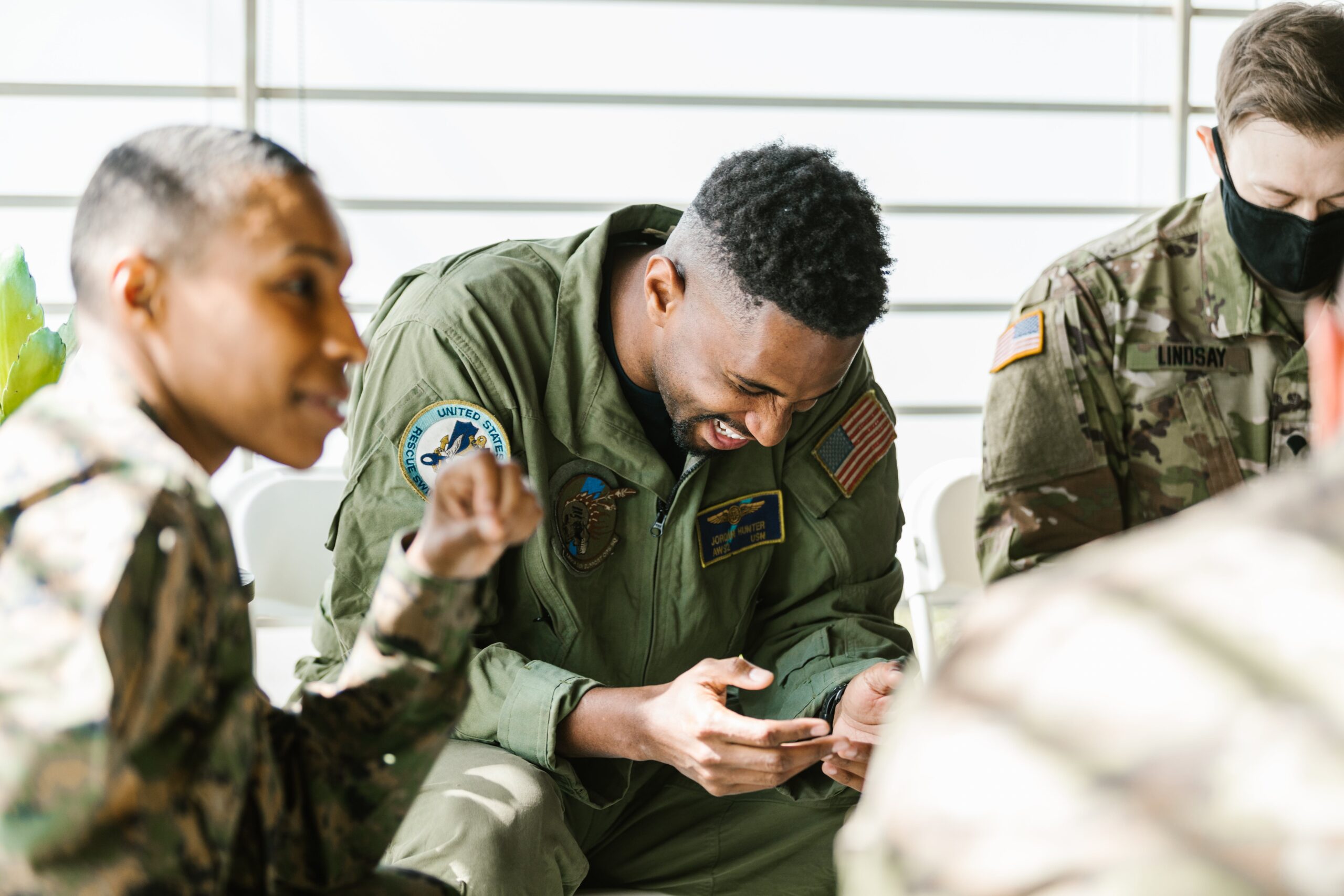 Veterans in a circle